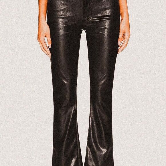 mother faux leather the insider crop mini flare faux show 27 - Picture 1 of 8